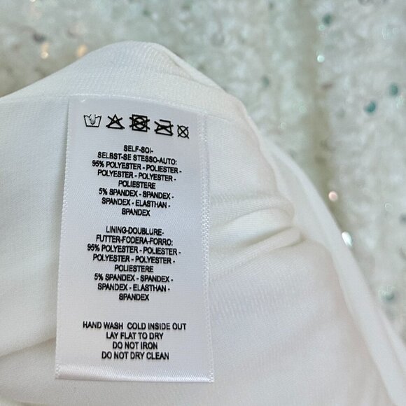 HELSI Leslie Strapless Sequin Column Midi Dress in White Size Large NWT - Picture 11 of 15